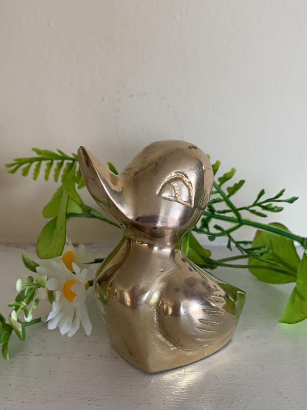 📌 Vintage Brass Duckling Figurine
